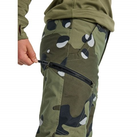 Pantaloni Snowboard Copii Burton Boys' Exile 2L Cargo - Forest Moss Cookie Camo - Burton