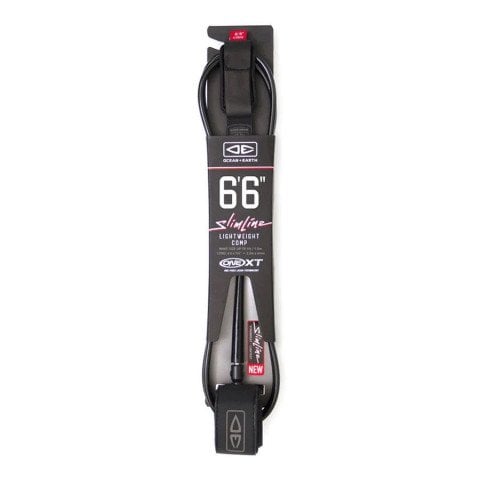 Leash Ocean and Earth Lightweight Comp One XT Slim Line - Black - Ocean and Earth