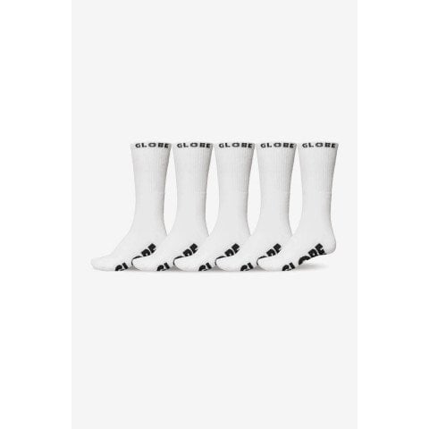 Set Sosete Unisex Globe Whiteout 5 Pack - White - Globe