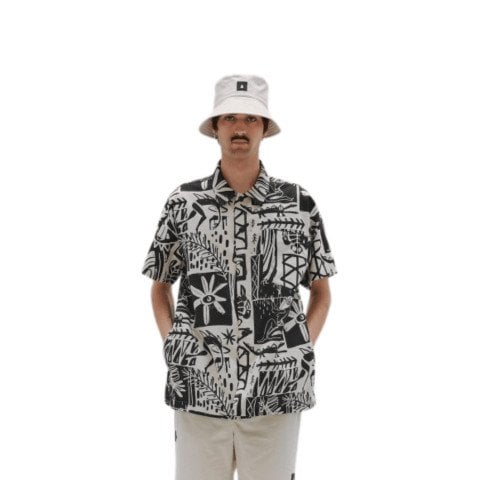 Camasa Barbati Pinetime Weekender - Black/Peyote AOP - Pinetime