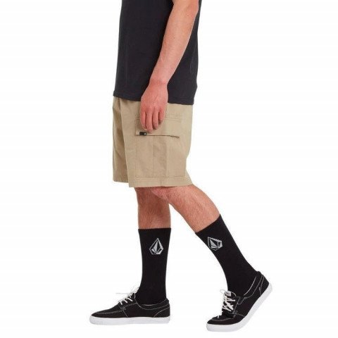Pantaloni Scurti Barbati Volcom March Cargo - Khaki - Volcom