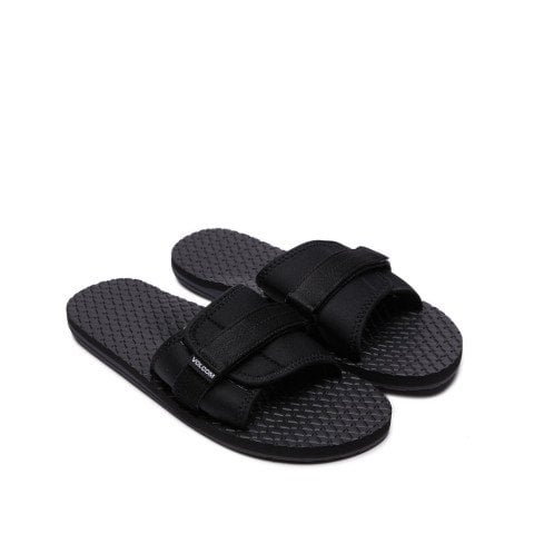 Papuci Volcom Eco Recliner Slide Men - Black Grey