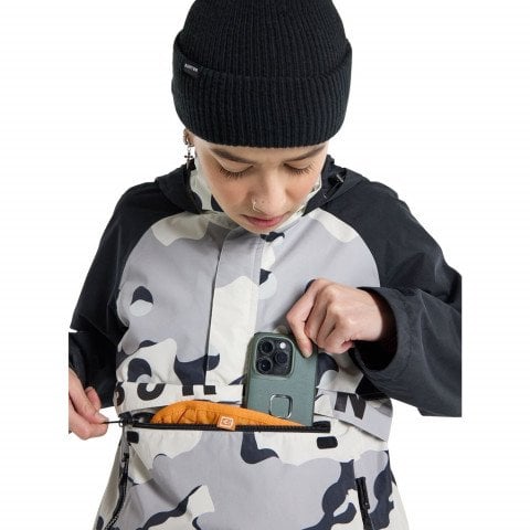Geaca Snowboard Dama Burton Frostner 2L Anorak - True Black Stout White Cookie Camo - Burton