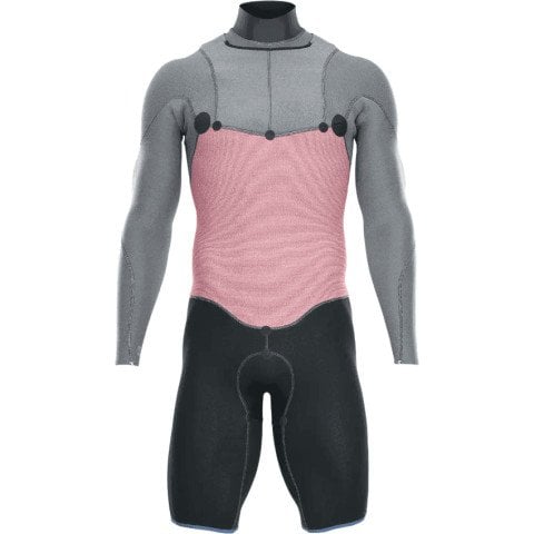 Costum Neopren Barbati Ion Element 2/2 Shorty LS FZ - Black