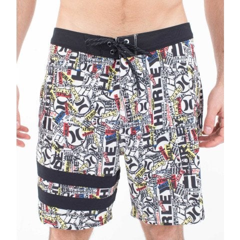 Short Baie Barbati Hurley Phantom Eco 25TH Block Party 18'' - Barely Bone - Hurley