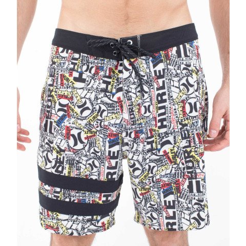 Short Baie Barbati Hurley Phantom Eco 25TH Block Party 18'' - Barely Bone