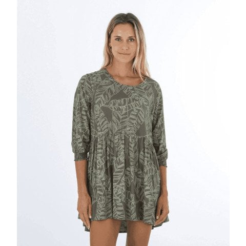 Rochie Casual Hurley Kamila A-Line - Olive Night Frondy - Hurley
