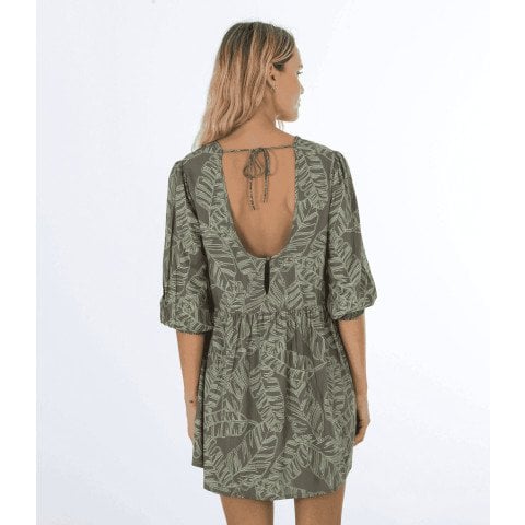 Rochie Casual Hurley Kamila A-Line - Olive Night Frondy - Hurley