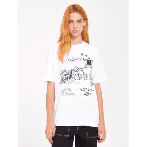 Tricou Dama Volcom Keutchi - White