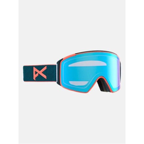 Ochelari de snowboard Unisex Anon M4S Cylindrical - Deep Emerald, Perceive Variable Blue (21% / S2), Perceive Cloudy Pink (53% / S1) - Anon