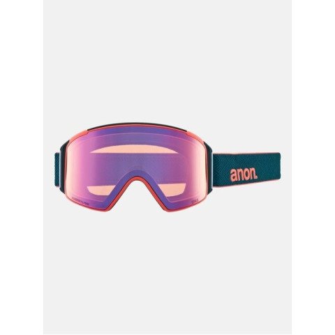 Ochelari de snowboard Unisex Anon M4S Cylindrical - Deep Emerald, Perceive Variable Blue (21% / S2), Perceive Cloudy Pink (53% / S1)