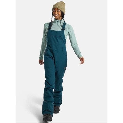 Pantaloni Snowboard Dama Burton Avalon Stretch Bib - Deep Emerald - Burton