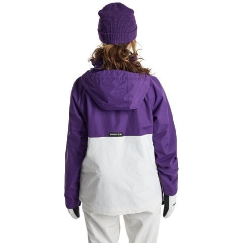 Geaca Snowboard Dama Burton Frostner Anorak - Imperial Purple Stout White