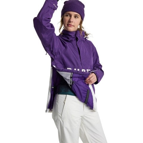 Geaca Snowboard Dama Burton Frostner Anorak - Imperial Purple Stout White