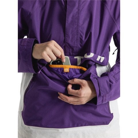 Geaca Snowboard Dama Burton Frostner Anorak - Imperial Purple Stout White
