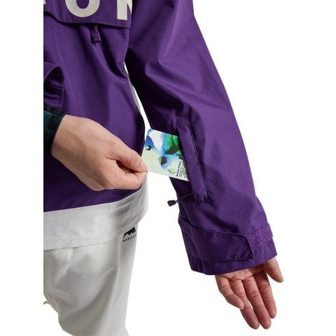 Geaca Snowboard Dama Burton Frostner Anorak - Imperial Purple Stout White