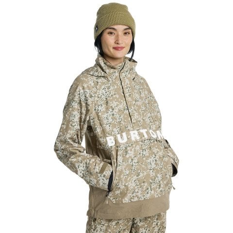Geaca Snowboard Dama Burton Frostner Anorak - Snowfall Camo Summit Taupe