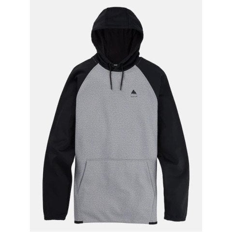 Hanorac Termal Barbati Burton Crown Weatherproof Pullover - Gray Heather True Black - Burton