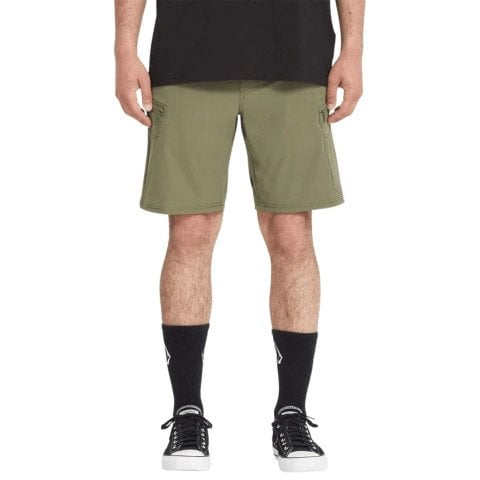 Pantaloni Scurti Barbati Volcom Cashed In Cargo Hybrid 20'' - Wintermoss