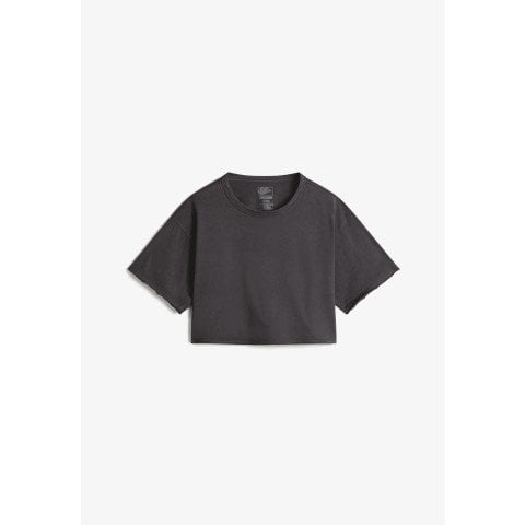 Tricou Dama Vans Relaxed Crop Wash - Wash Black