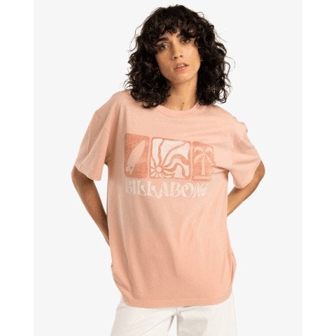 Tricou Dama Billabong Beachbums - Rose Bud