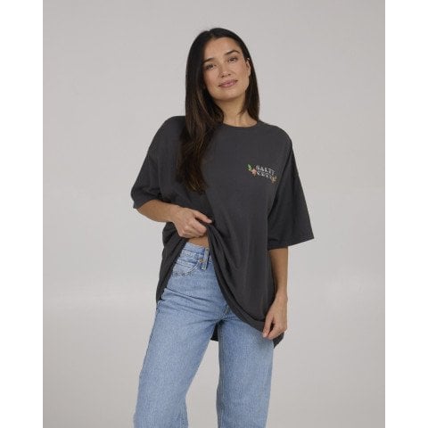 Tricou Dama Salty Crew Hopper Cover Up - Charcoal - Salty Crew
