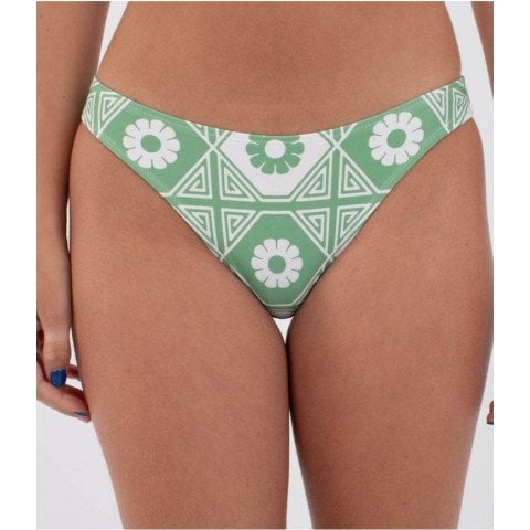 Slip Costum de Baie Hurley Mikonos Hi Cut - Mineral Green
