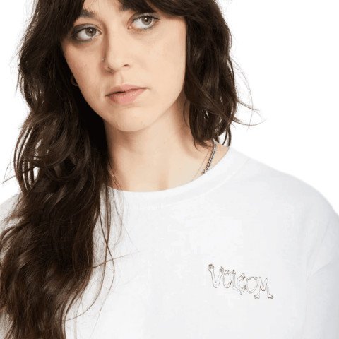 Tricou Dama Volcom Drumstone - White