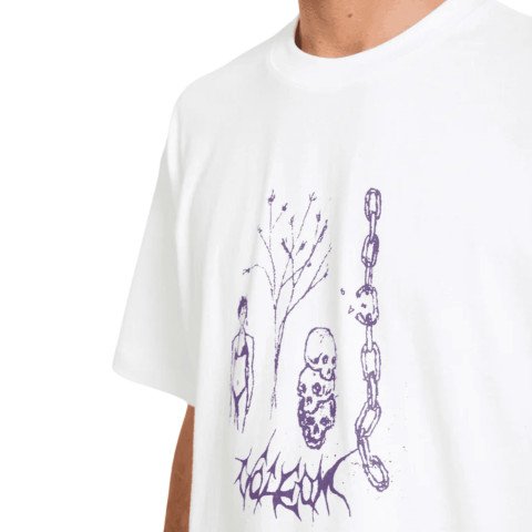 Tricou Barbati Volcom Poetic Dess - White