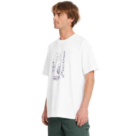 Tricou Barbati Volcom Poetic Dess - White