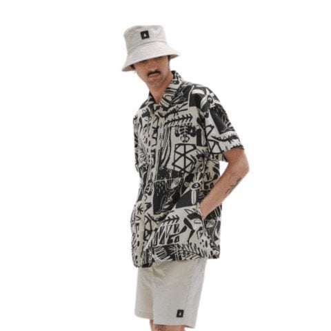 Camasa Barbati Pinetime Weekender - Black/Peyote AOP - Pinetime