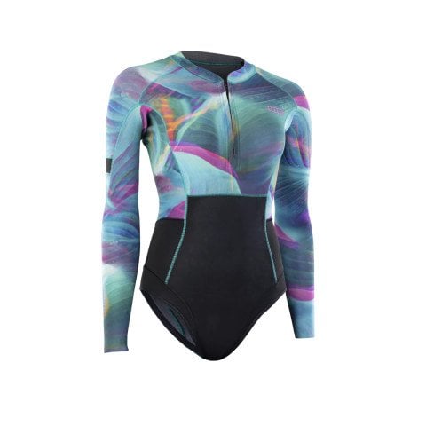 Costum Neopren Dama Ion Amaze Hot Shorty 1.5 LS FZ - Tropical Palm Glitch