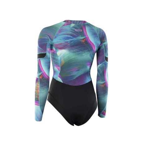 Costum Neopren Dama Ion Amaze Hot Shorty 1.5 LS FZ - Tropical Palm Glitch - Ion