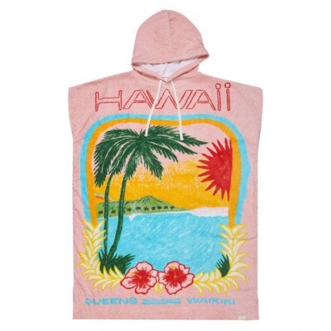 Poncho Prosop Plaja Unisex Roxy Atlas Hoodie - Pink Carnation - Roxy