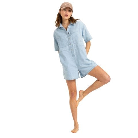 Salopeta Dama Roxy Hunting Waves - Light Blue