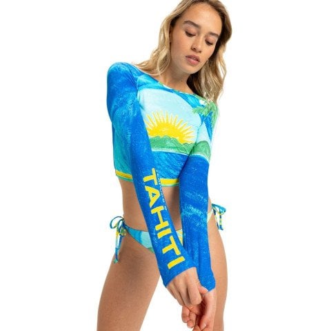 Bluza UV Lycra Dama Roxy Atlas Crop - Skyway