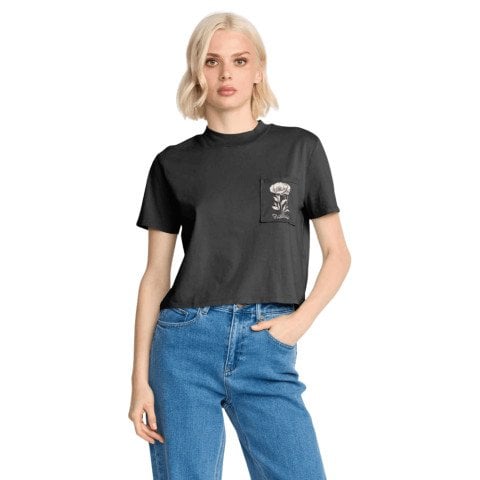 Tricou Dama Volcom Pocket Dial - Vintage Black
