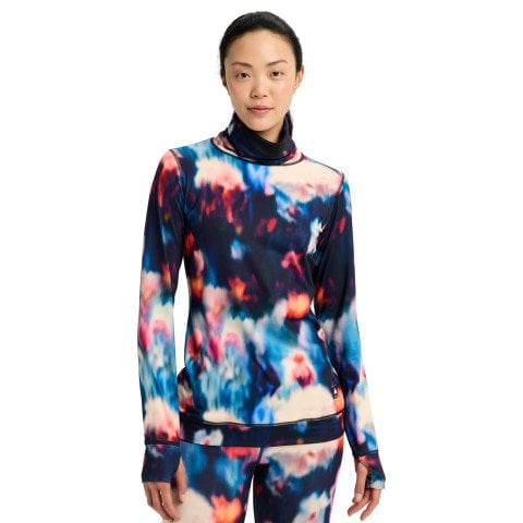 Bluza Termica Dama Burton Midweight Long Neck - Floral Blur - Burton