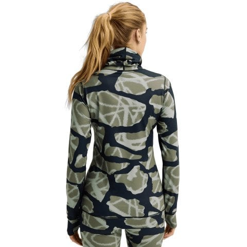 Bluza Termica Dama Burton Midweight Long Neck - Graffiti Camo - Burton