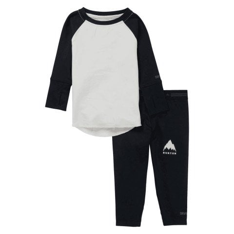 Set bluza si pantaloni termici copii Burton T Midweight - Stout White True Black - Burton