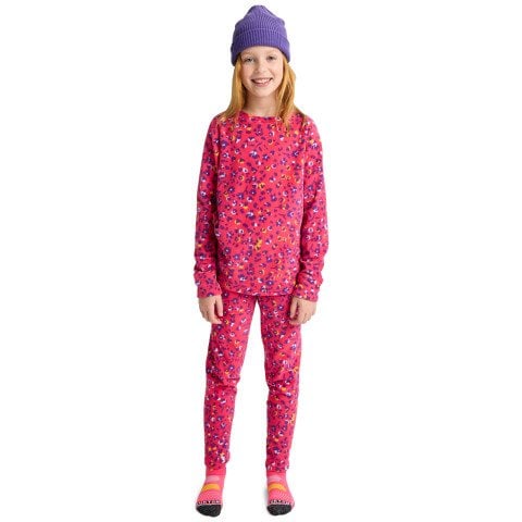 Set bluza si pantaloni termici copii Burton K Heavyweight Fleece - Wildcat Floral