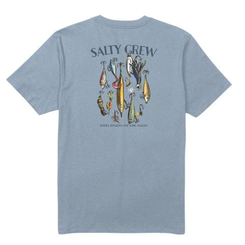 Tricou Barbati Salty Crew Lure Gear Classic - Blue Fog - Salty Crew