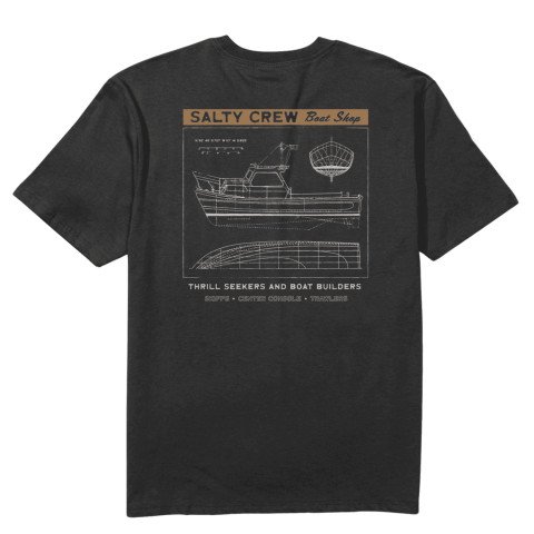 Tricou Barbati Salty Crew Boat Shop Vintage - Black - Salty Crew