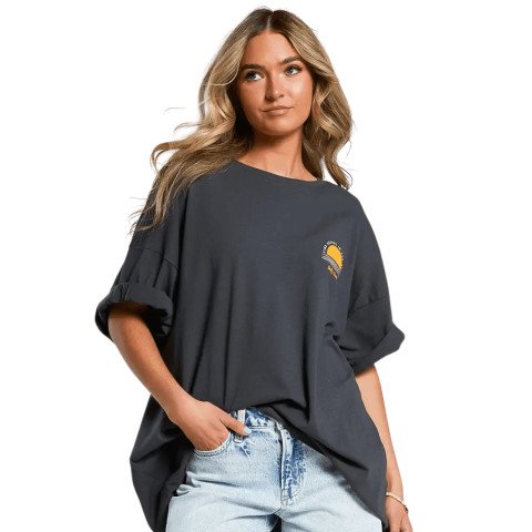 Tricou Dama Salty Crew Palm Set Cover Up - Charcoal