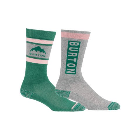 Set Sosete Snowboard Copii Burton Weekend Midweight 2PK - Soft Sage - Burton