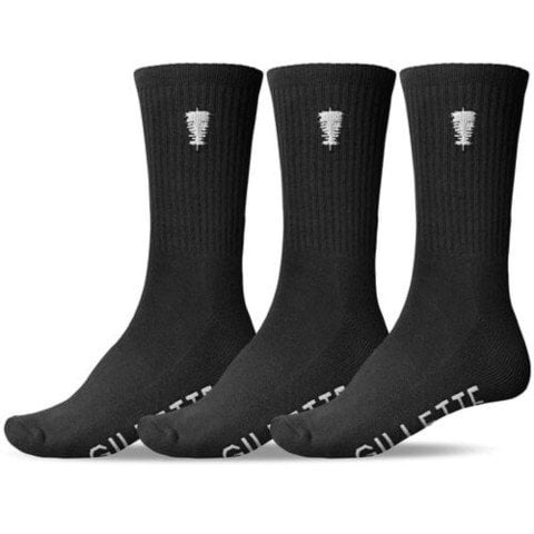 Set Sosete Unisex Globe Gillette Crew 3PK - Black White - Globe