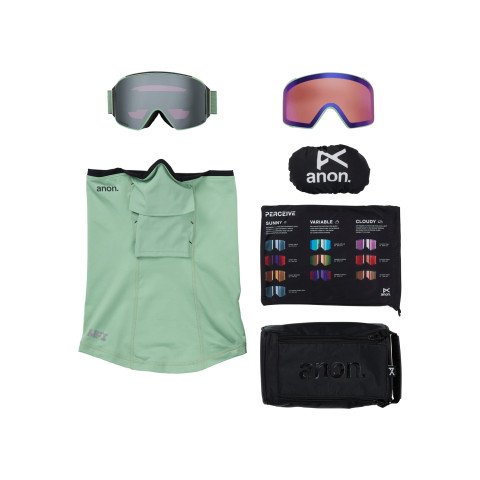 Ochelari Snowboard Unisex Anon M4 Cylindrical - Soft Sage