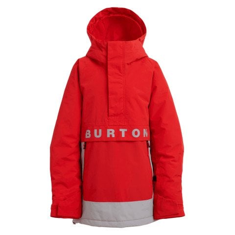 Geaca Snowboard Copii Burton K Frostner Anorak - Flame Scarlet Silver Scone