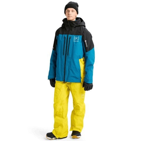 Geaca Snowboard Barbati AK-Burton Gore-Tex Swash 2L - True Black Blue Teal Atomic Yellow - AK-Burton