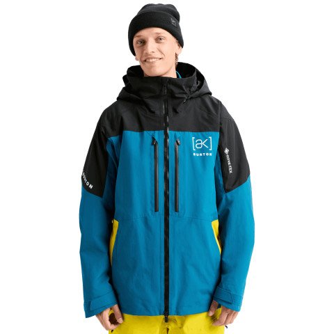 Geaca Snowboard Barbati AK-Burton Gore-Tex Swash 2L - True Black Blue Teal Atomic Yellow
